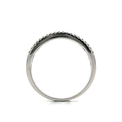 .30 Pave Diamond Stacking Ring in White Gold