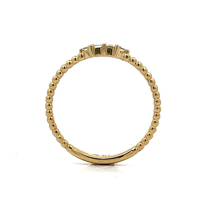 .15 Baguette Diamond Stacking Ring in Yellow Gold