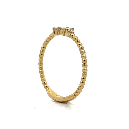 .15 Baguette Diamond Stacking Ring in Yellow Gold