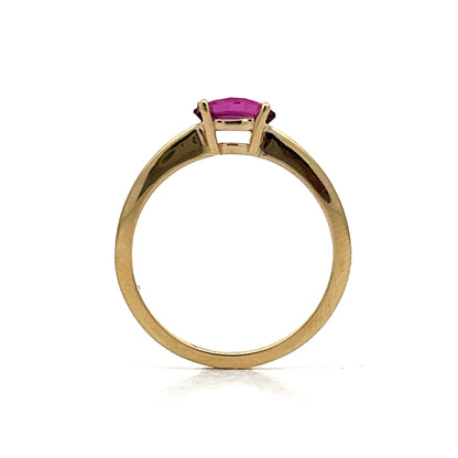 .50 Pink Tourmaline Solitaire Engagement Ring in Yellow Gold
