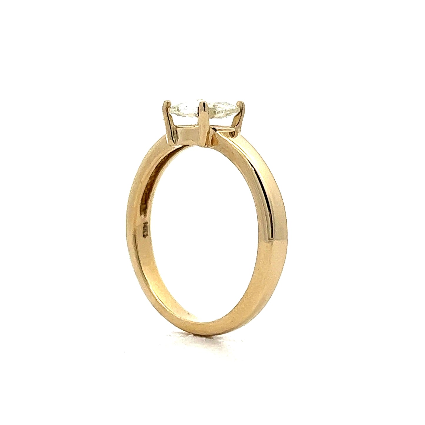 .69 Rose Cut Solitaire Engagement Ring in Yellow Gold