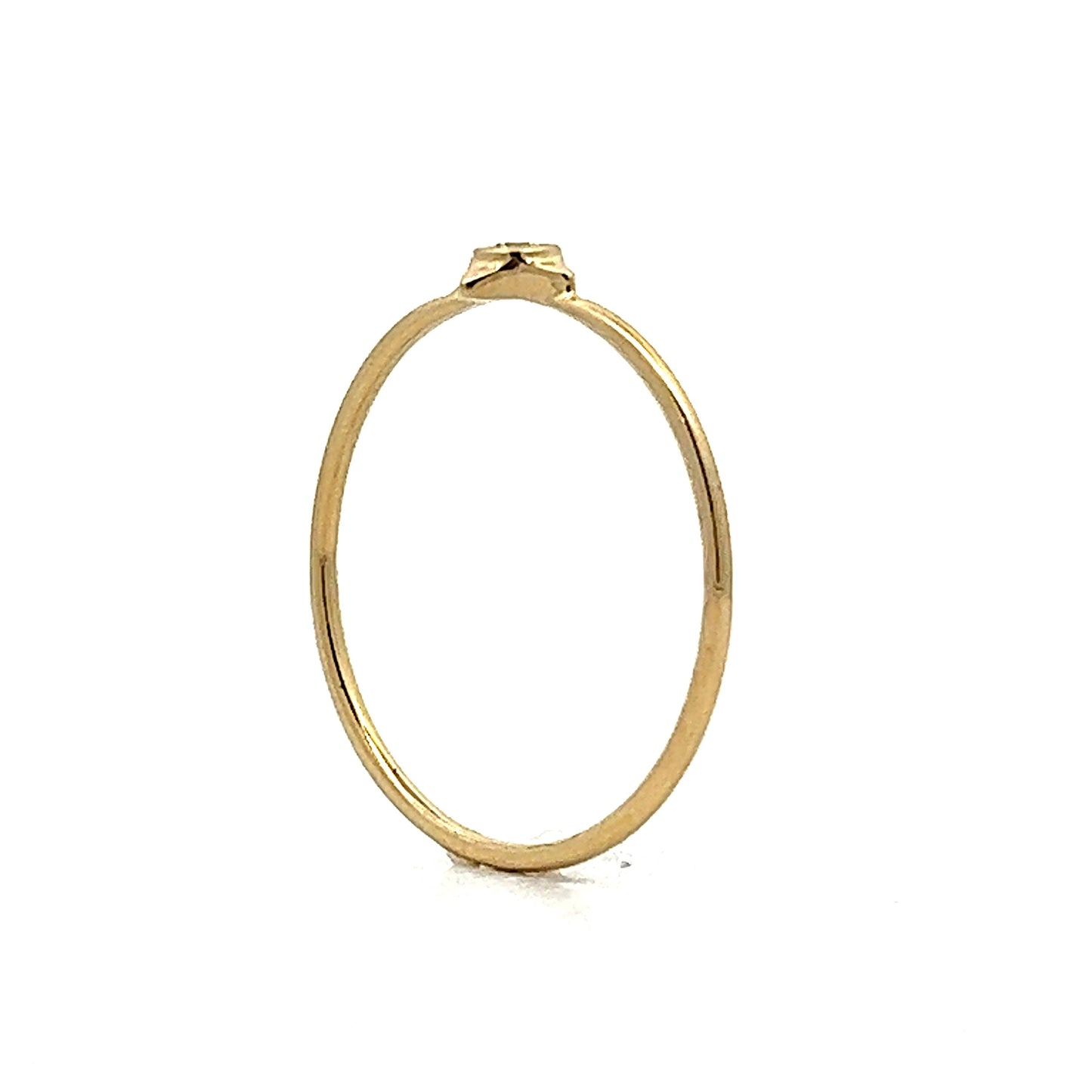 .03 Petite Diamond Band in 14k Yellow Gold