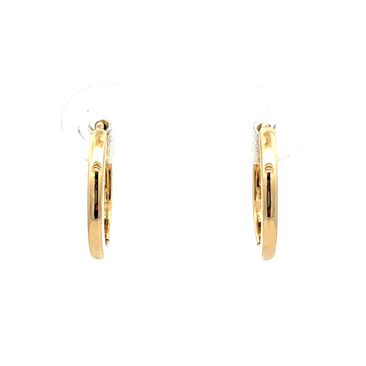 Lightweight Hoop Earrings in 14k Yellow Gold
