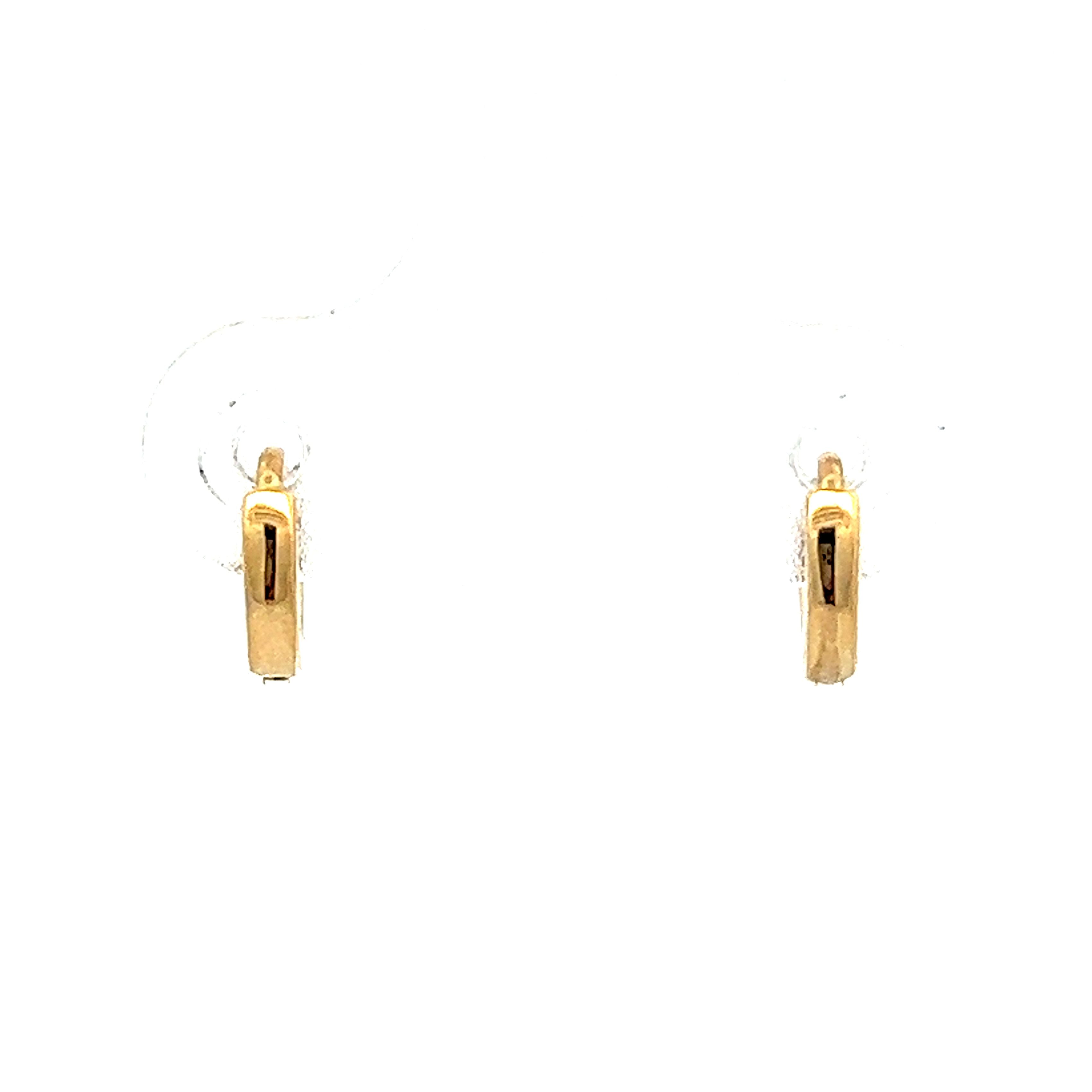 14k Solid Yellow Hinged Hoop EARRINGS – Karizma Jewels