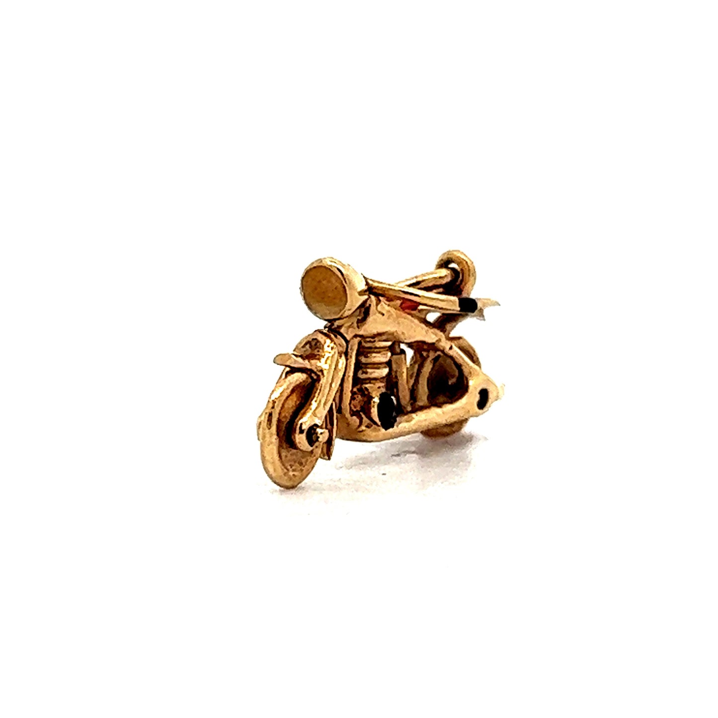 Vintage Motorcycle Charm in 14k Yellow Gold