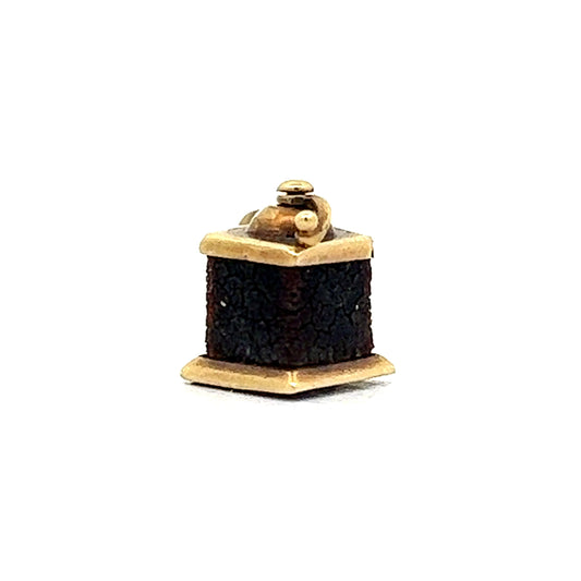 Vintage Coffee Grinder Charm in 14k Yellow Gold