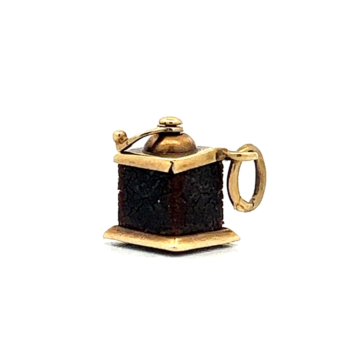 Vintage Coffee Grinder Charm in 14k Yellow Gold