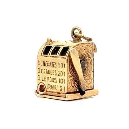 Vintage Slot Machine Charm in 14k Yellow Gold