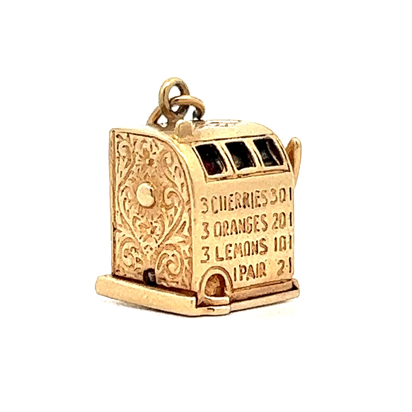 Vintage Slot Machine Charm in 14k Yellow Gold