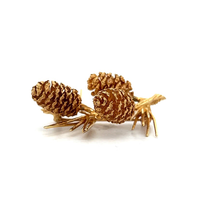 Pinecone Brooch in 14k Yellow Gold