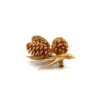 Pinecone Brooch in 14k Yellow Gold