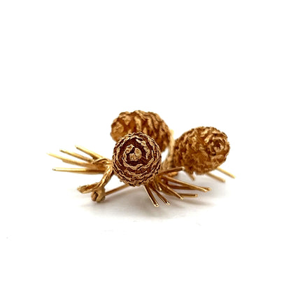 Pinecone Brooch in 14k Yellow Gold