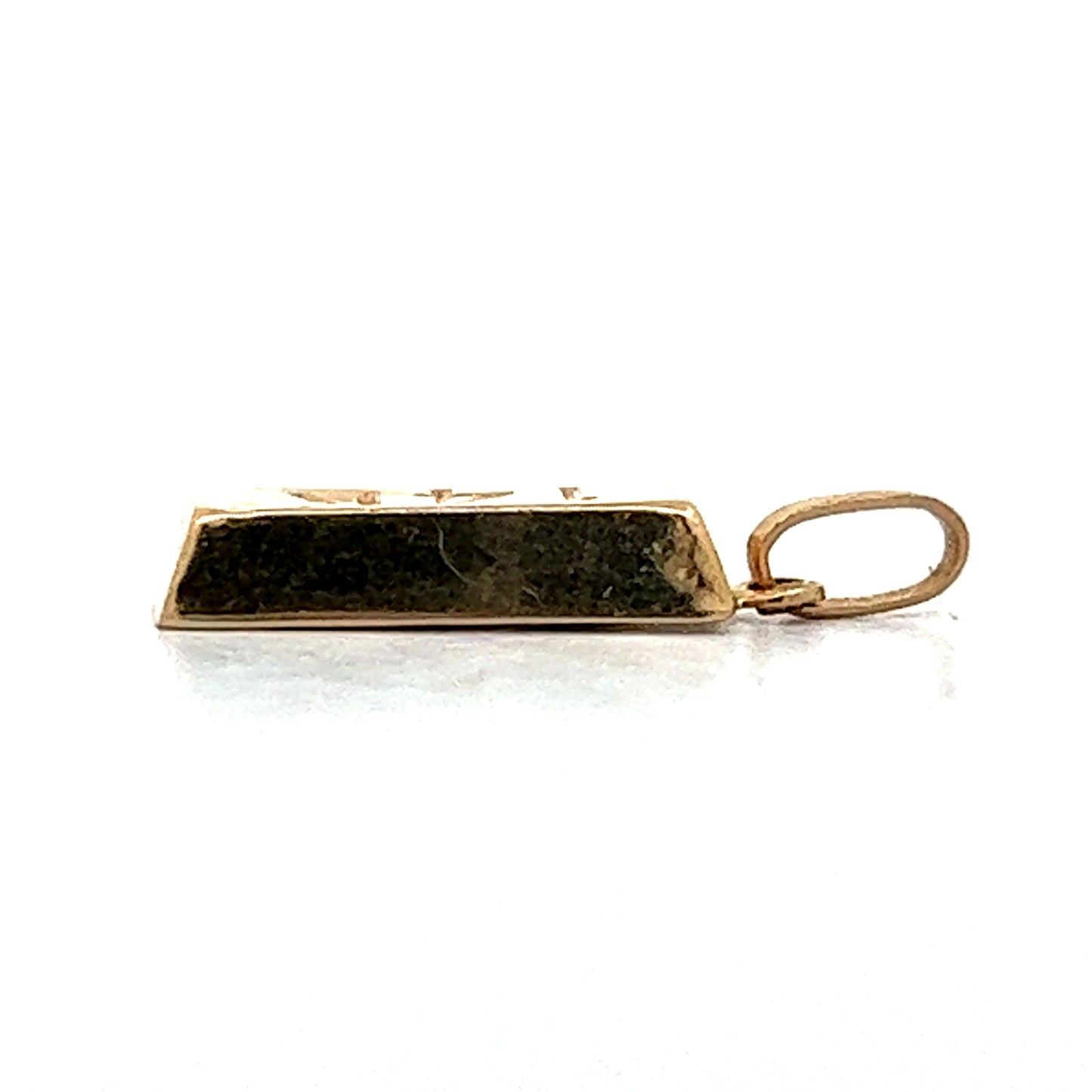 Vintage Gold Bar Charm in 14k Yellow Gold