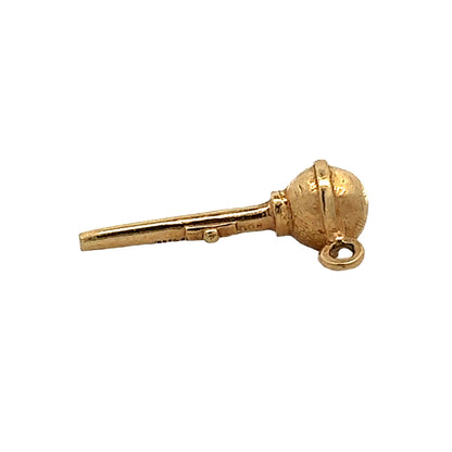 Vintage Microphone Charm in 14k Yellow Gold