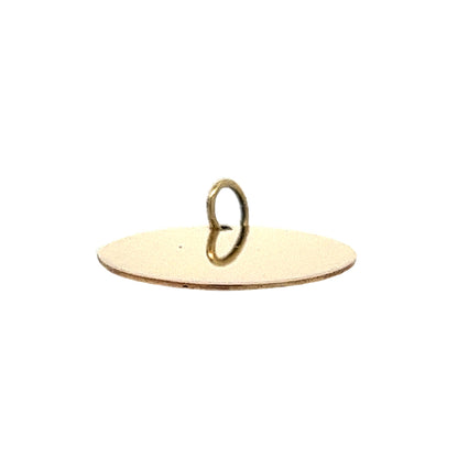 Rounded Charm Disk in 14k Yellow Gold