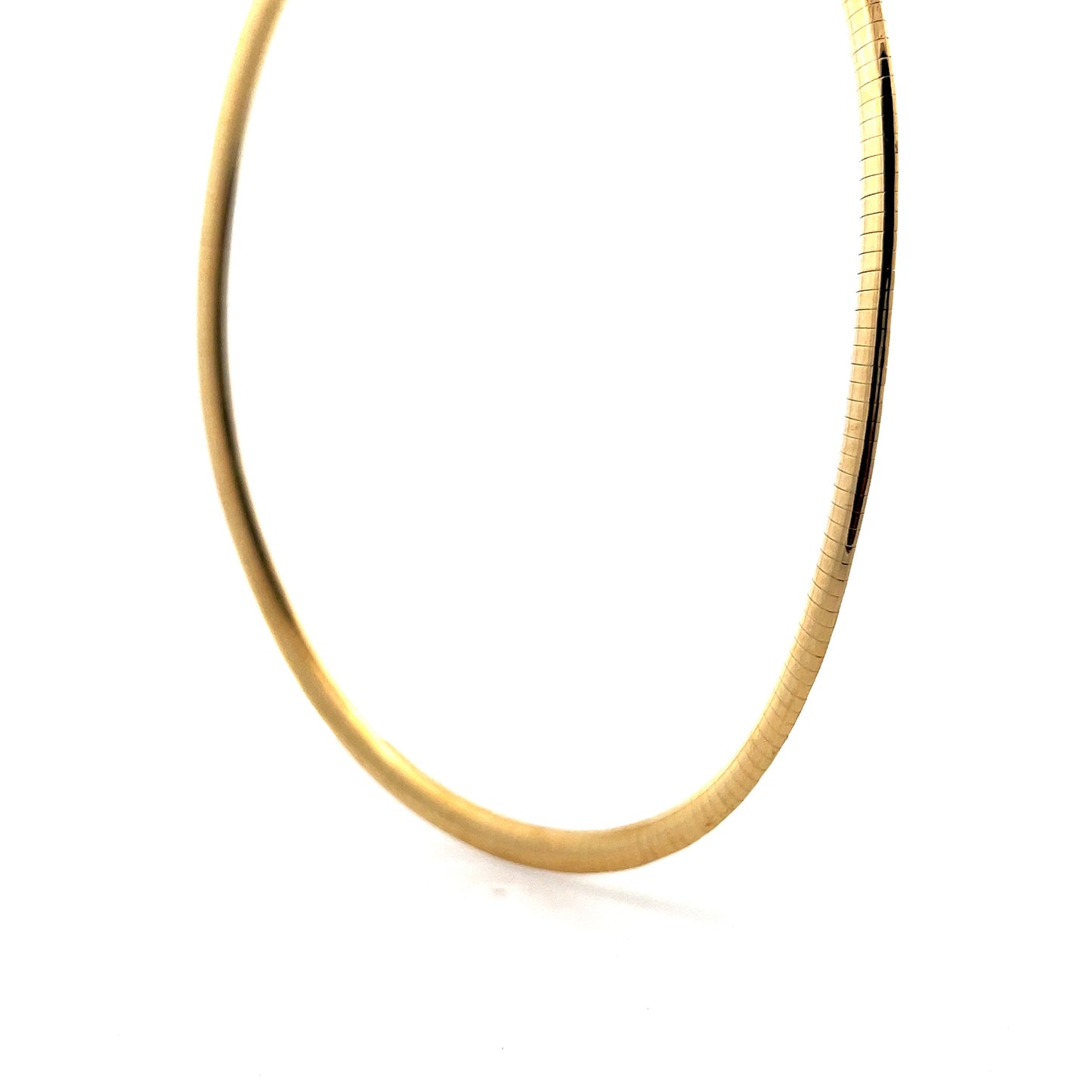 Simple Omega Necklace in 14k Yellow Gold