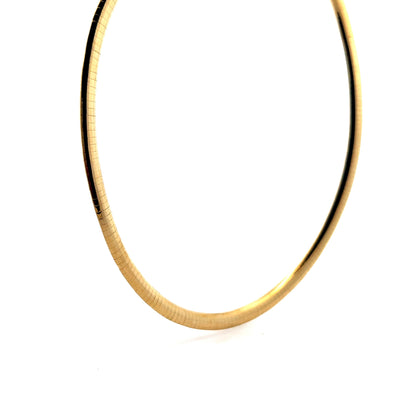 Simple Omega Necklace in 14k Yellow Gold