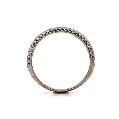 1.34 Wide Pave Diamond Band in 14k White Gold