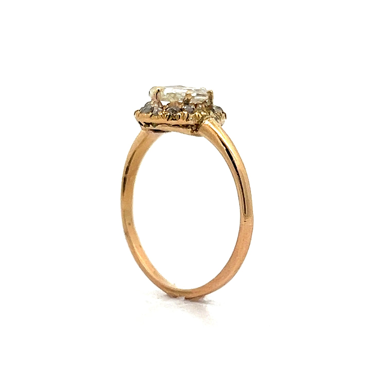 Antique Victorian Rose Cut Diamond Engagement Ring