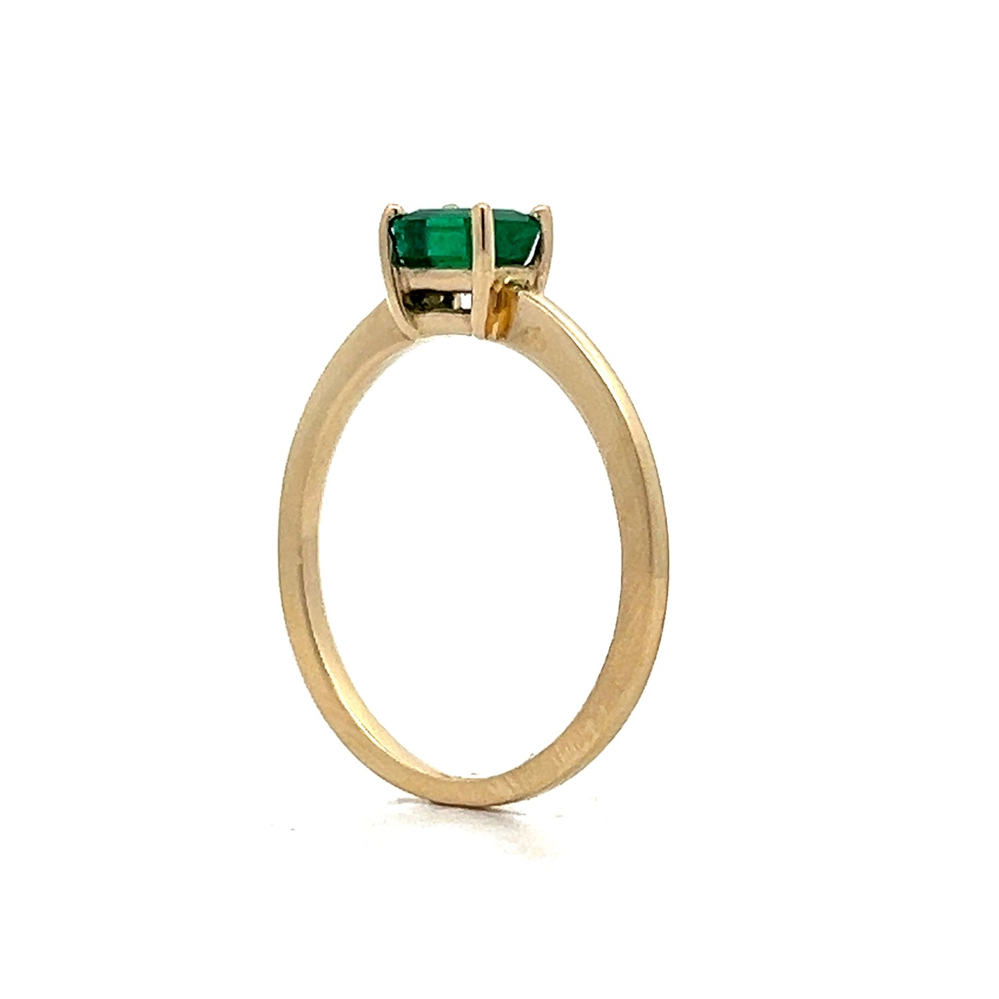 .56 Emerald Stacking Ring in 14k Yellow Gold