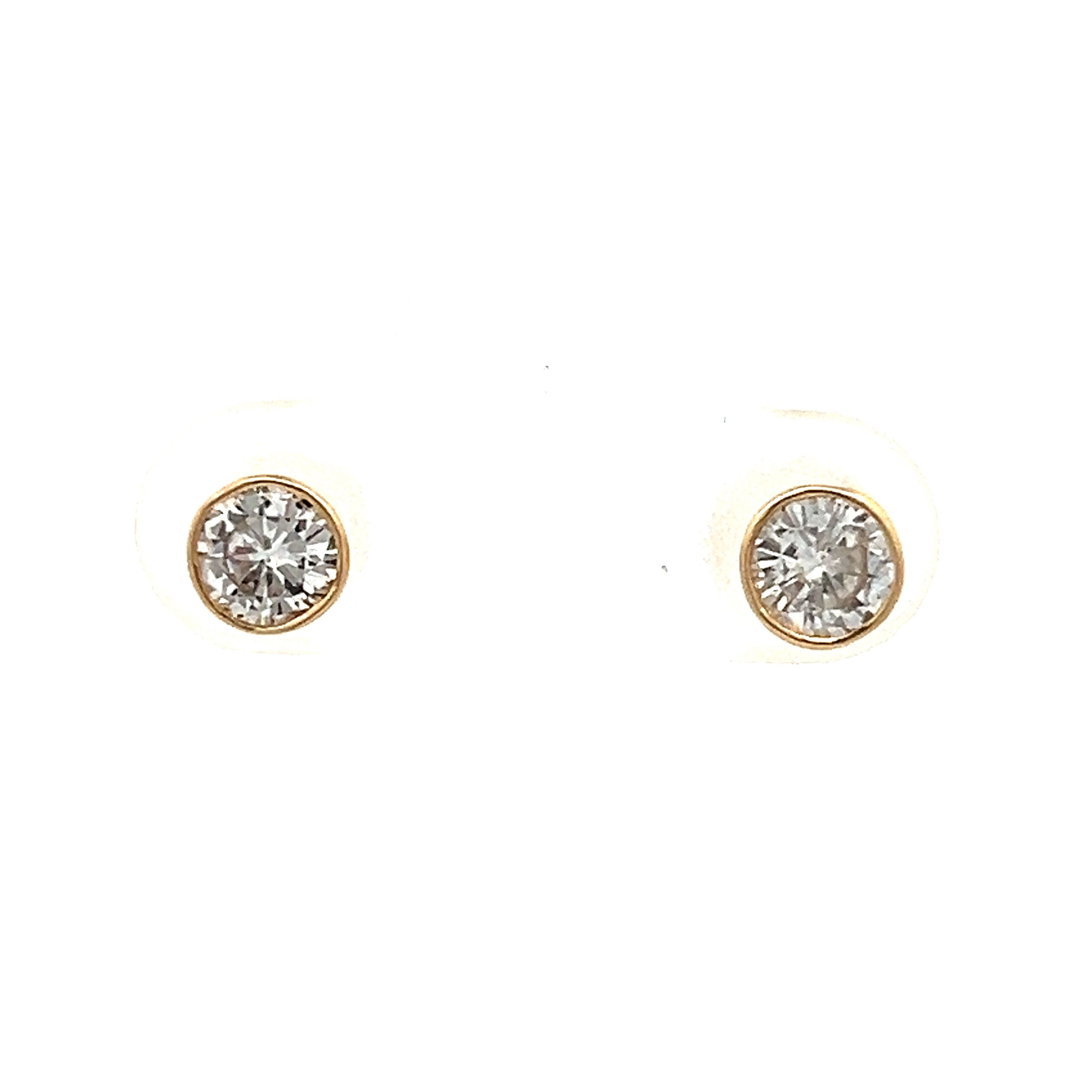 Bezel on sale set studs