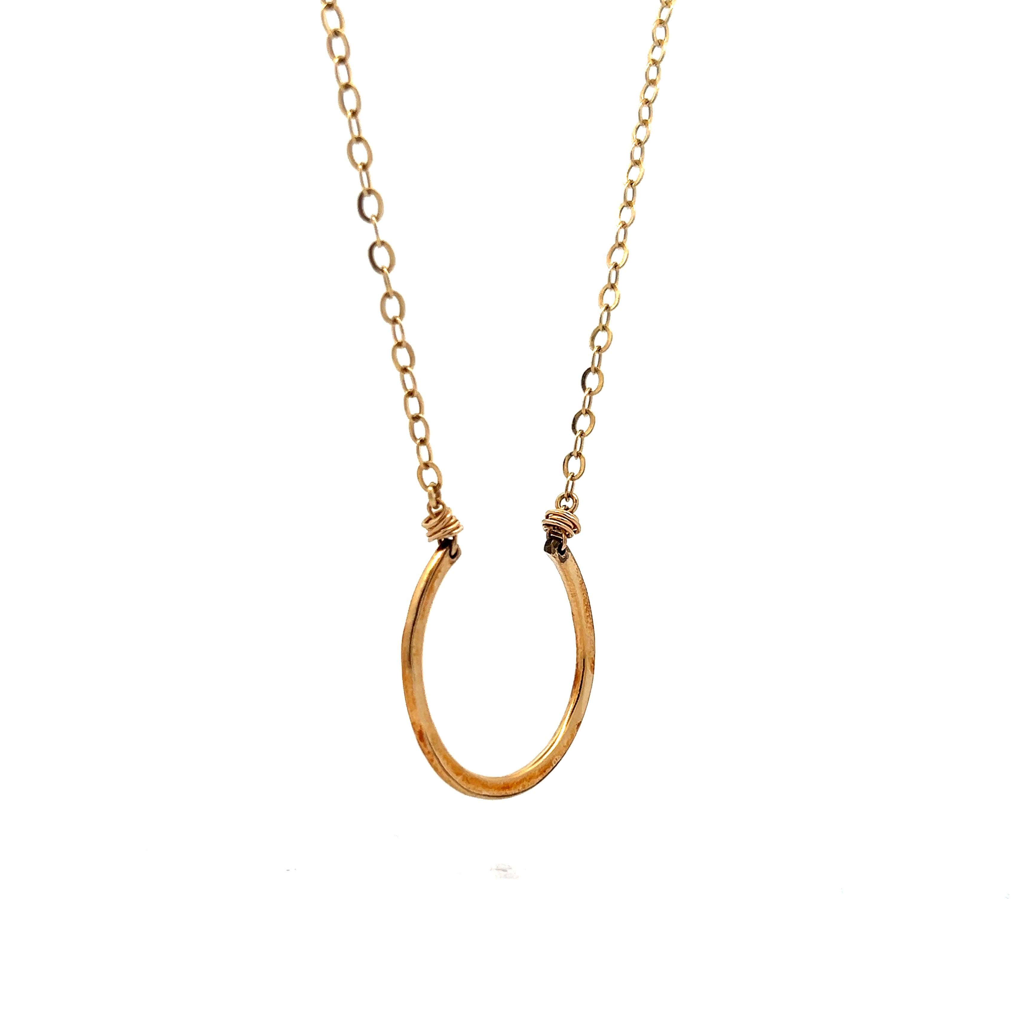 14k White Gold Ring Holder Necklace