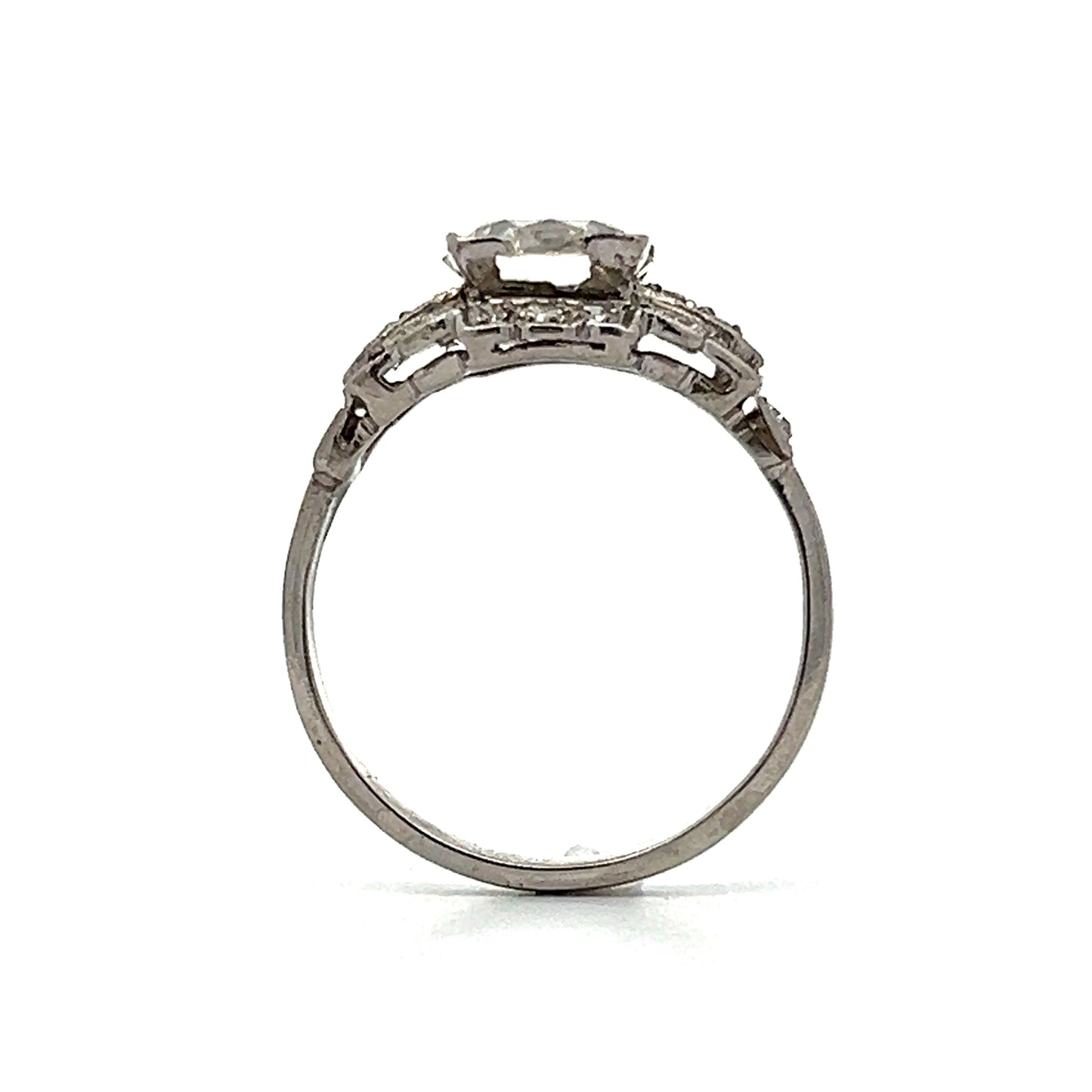 1.55 Old European Diamond Engagement Ring in Platinum