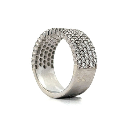 2.50 Pave Diamond Cocktail Ring in 14k White Gold