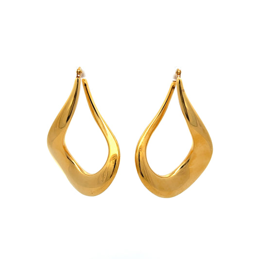 Twisted Teardrop Dangle Earrings in 18k Yellow Gold
