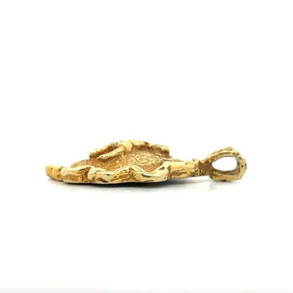 Aquarius Zodiac Pendant Necklace in 14k Yellow Gold