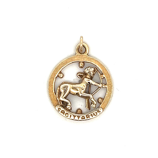 Sagittarius Centaur Pendant in 14k Yellow Gold