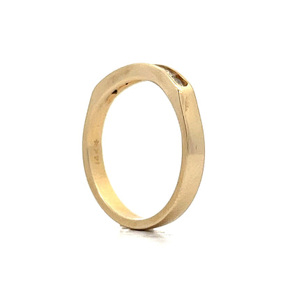 Channel Set Contoured Diamond Band in 14k Yellow Gold