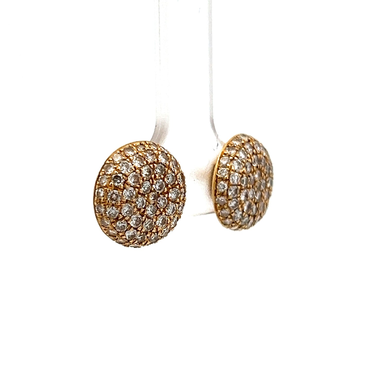 1.32 Diamond Stud Earrings in 18k Yellow Gold