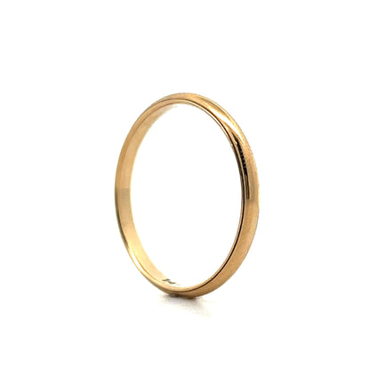 Men's Simple Classic Mid-Century Wedding Band in Yellow Gold