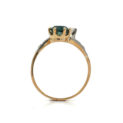 Vintage Victorian Toi Et Moi Engagement Ring in 18k Gold