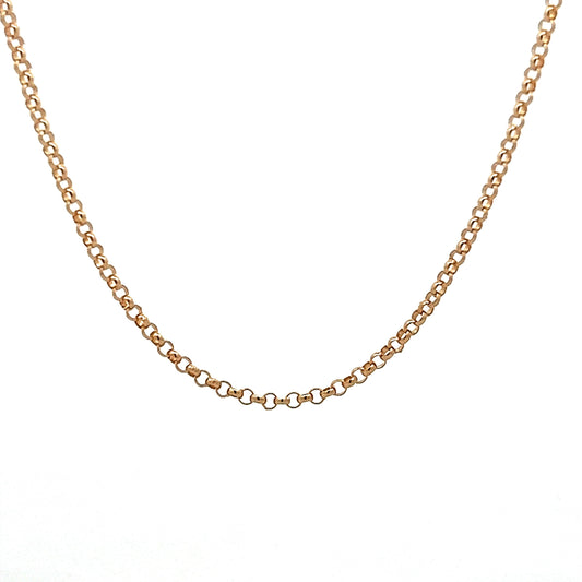 Rolo Chain Necklace in 14k Yellow Gold
