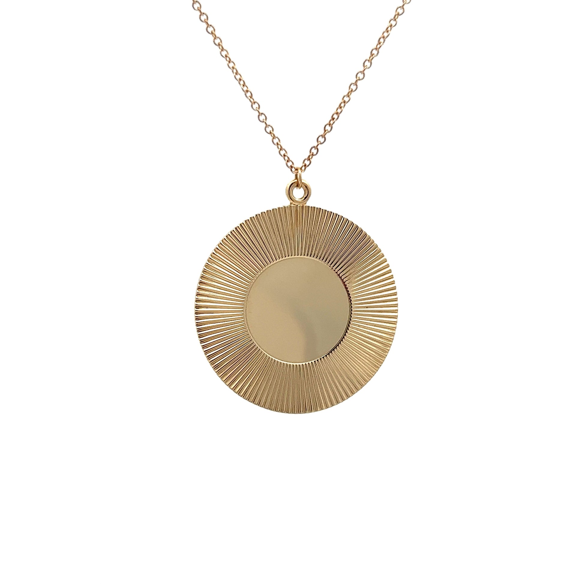 Medallion Pendant Necklace in 14k Yellow Gold – Filigree Jewelers