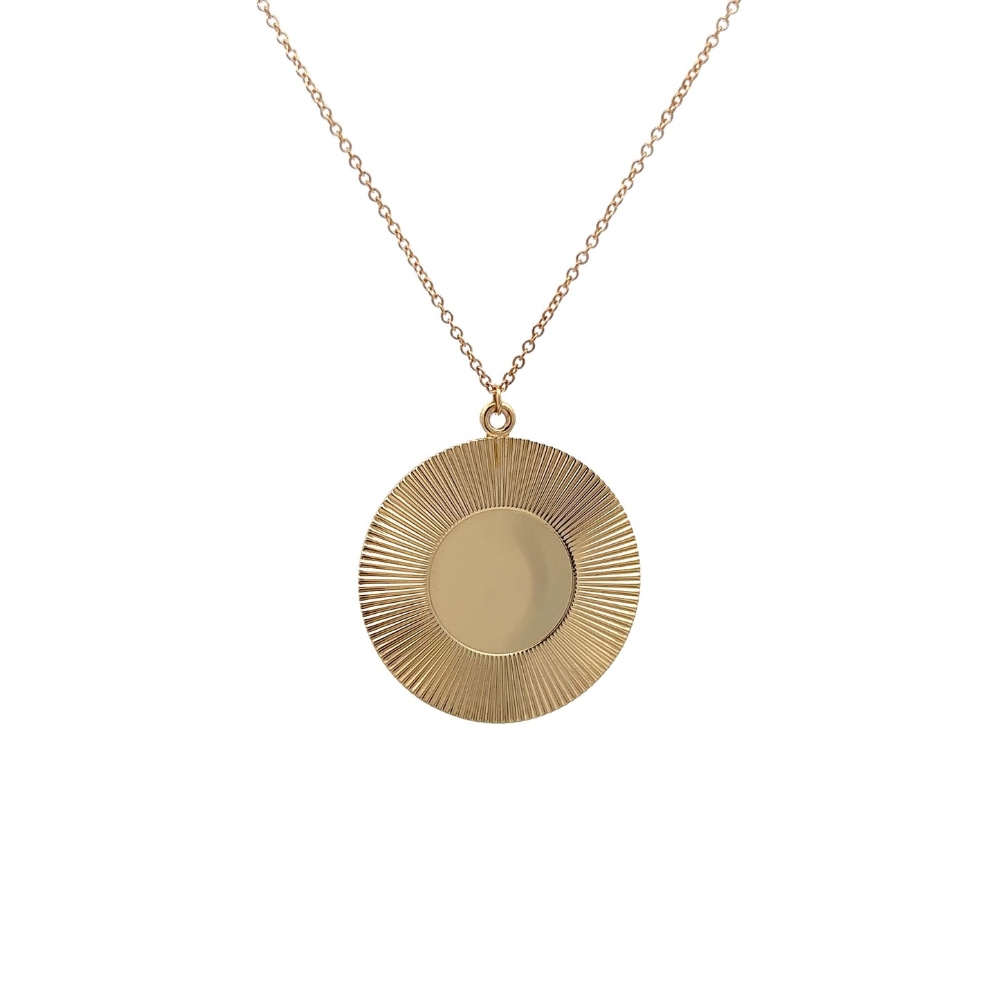 Medallion Pendant Necklace in 14k Yellow Gold