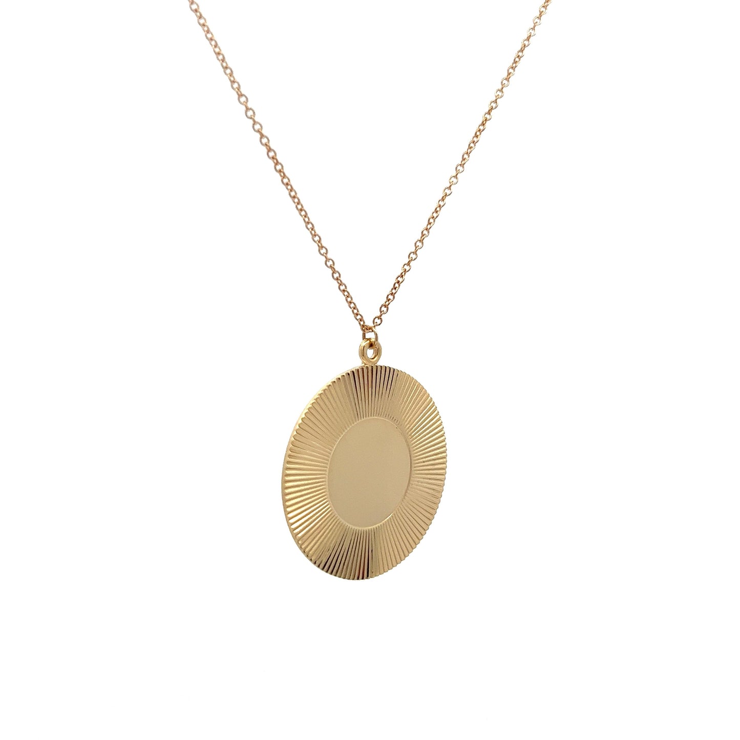 Medallion Pendant Necklace in 14k Yellow Gold