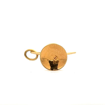 Vintage Mid-Century Trophy Charm in 14k Yellow Gold