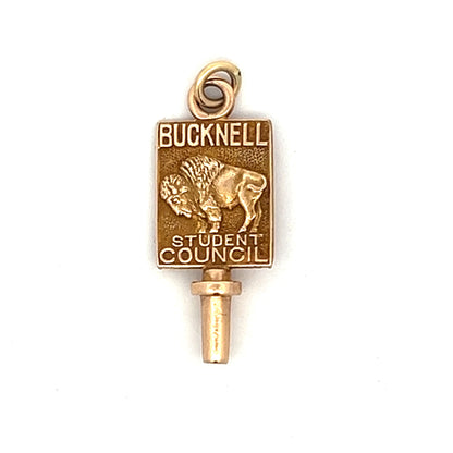 Vintage Bucknell Student Council Charm in 10k Yellow Gold