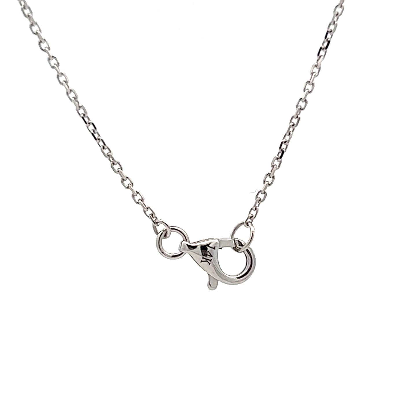 1.01 Diamond Pave Necklace in 14k White Gold