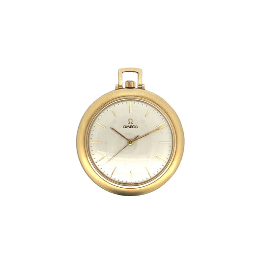 Vintage Mid-Century Omega Pocket Watch in 14k Yellow Gold