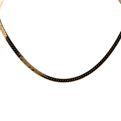 30 Inch Herringbone Collar Necklace in 14k Yellow Gold