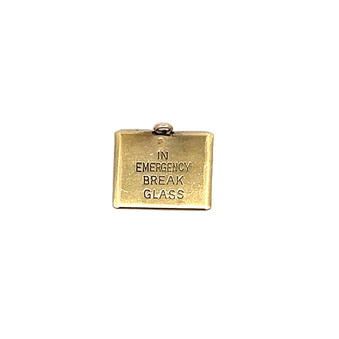 Money Box Charm Pendant in 14k Yellow Gold