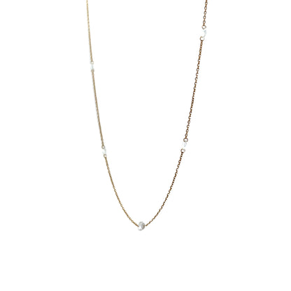 1.07 Rose Cut Diamond Necklace in 18k Yellow Gold