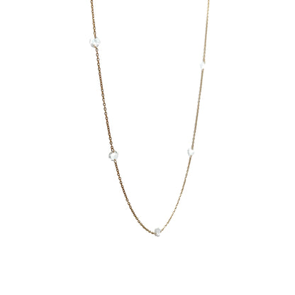 1.07 Rose Cut Diamond Necklace in 18k Yellow Gold