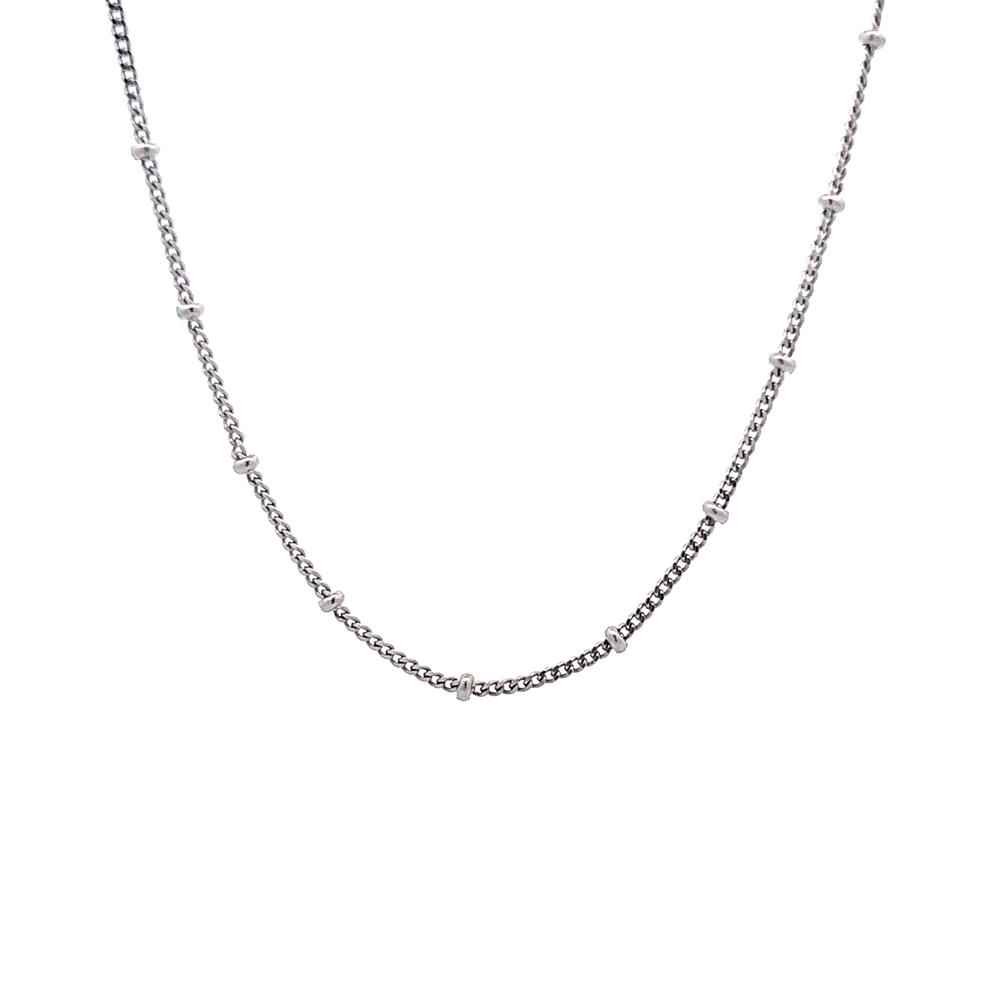 White gold cable chain necklace online