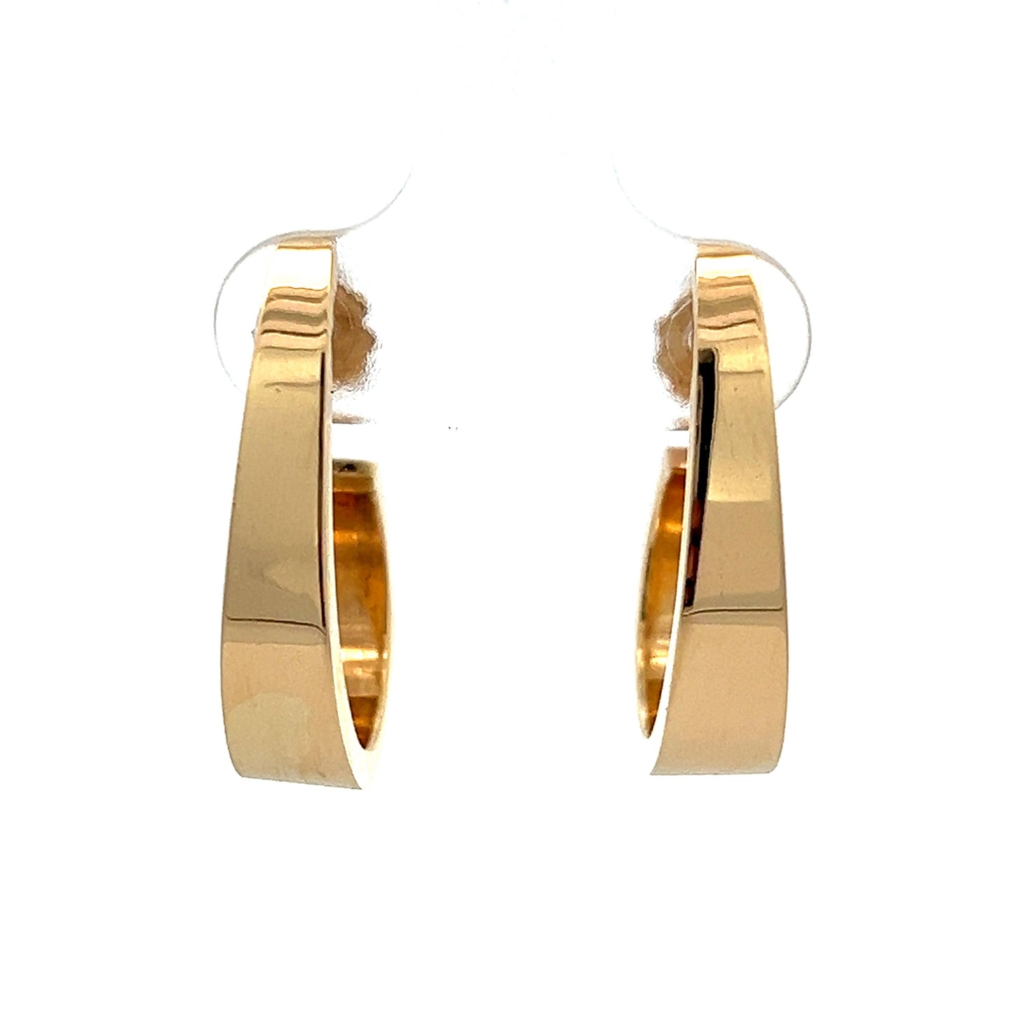 J Hoop Earrings in 14k Yellow Gold