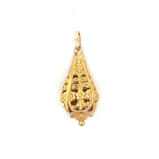 Antique Victorian Charm Pendant in 14k Yellow Gold